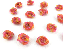 Load image into Gallery viewer, 30 Pieces Chiffon Rose Flower Buds|Mix Ombre|Flower Applique|Fabric Flower|Baby Doll|Craft Bow|Accessories Making