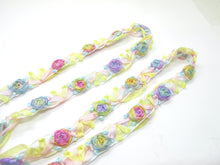 画像をギャラリービューアに読み込む, Embroidered Rose Bud|Mauve|Colorful Flower Ribbon Trim|Scrapbook|Doll Lace|Quilt|Sewing Couture|Supplies|Craft DIY|WR3087