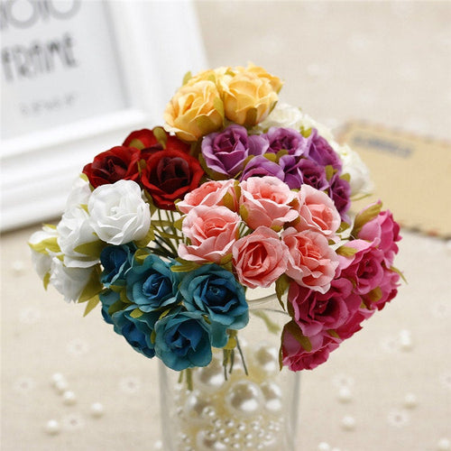 3 15/16 Inches Artificial Flowers|Rose Decor|Floral Hair Accessories|Wedding Bridal Decoration|Fake Flowers|Silk Roses|Bouquet