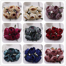 Load image into Gallery viewer, 4 5/16 Inches Artificial Flowers|Rose Decor|Floral Hair Accessories|Wedding Bridal Decoration|Fake Flowers|Silk Roses|Bouquet