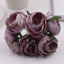 Charger l&#39;image dans la galerie, 4 5/16 Inches Artificial Flowers|Rose Decor|Floral Hair Accessories|Wedding Bridal Decoration|Fake Flowers|Silk Roses|Bouquet