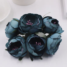 Load image into Gallery viewer, 4 5/16 Inches Artificial Flowers|Rose Decor|Floral Hair Accessories|Wedding Bridal Decoration|Fake Flowers|Silk Roses|Bouquet