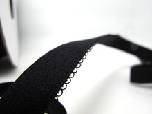 Charger l&#39;image dans la galerie, CLEARANCE|8 Yards 1/2 Inch Scalloped Black Decorative Pattern Lingerie Elastic|Headband Elastic|Skinny Elastic|Narrow Stretch Lace|EL05
