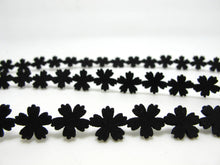 Charger l&#39;image dans la galerie, 1 Yard 1/2 Inch Black Floral Lasercut Faux Suede Leather Cord|Faux Leather String Jewelry Findings|Bracelet|Choker Supplies|Accessories