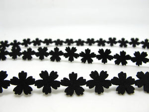 1 Yard 1/2 Inch Black Floral Lasercut Faux Suede Leather Cord|Faux Leather String Jewelry Findings|Bracelet|Choker Supplies|Accessories