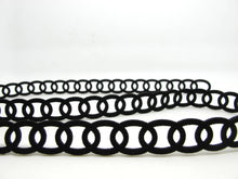 Load image into Gallery viewer, 1 Yard 5/8 Inch Black Floral Lasercut Faux Suede Leather Cord|Faux Leather String Jewelry Findings|Bracelet|Choker Supplies|Accessories