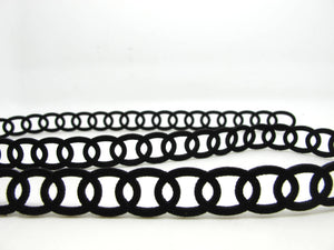1 Yard 5/8 Inch Black Floral Lasercut Faux Suede Leather Cord|Faux Leather String Jewelry Findings|Bracelet|Choker Supplies|Accessories
