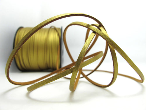 5 Yards 2.5mm Faux Suede Leather Cord|Shinny Gold|Faux Leather String Jewelry Findings|Microfiber Craft Supplies