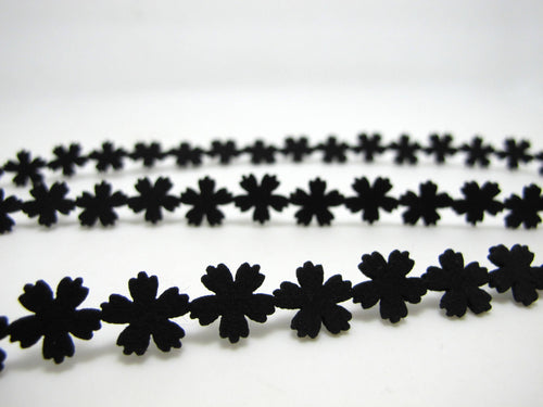 1 Yard 1/2 Inch Black Floral Lasercut Faux Suede Leather Cord|Faux Leather String Jewelry Findings|Bracelet|Choker Supplies|Accessories