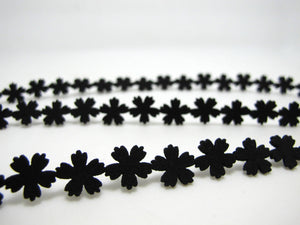 1 Yard 1/2 Inch Black Floral Lasercut Faux Suede Leather Cord|Faux Leather String Jewelry Findings|Bracelet|Choker Supplies|Accessories