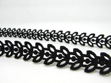 Load image into Gallery viewer, 1 Yard 9/16 Inch Black Floral Lasercut Faux Suede Leather Cord|Faux Leather String Jewelry Findings|Bracelet|Choker Supplies|Accessories