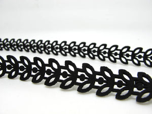 1 Yard 9/16 Inch Black Floral Lasercut Faux Suede Leather Cord|Faux Leather String Jewelry Findings|Bracelet|Choker Supplies|Accessories