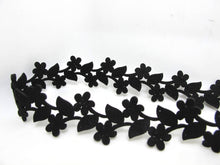 Load image into Gallery viewer, 1 Yard1 1/4 Inches Black Floral Lasercut Faux Suede Leather Cord|Faux Leather String Jewelry Findings|Bracelet|Choker Supplies|Accessories