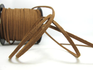 5 Yards 2.5mm Faux Suede Leather Cord|Brown|Faux Leather String Jewelry Findings|Microfiber Craft Supplies