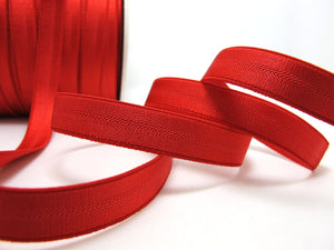 CLEARANCE|8 Yards 9/16 Inch Red Shiny Decorative Pattern Lingerie Elastic|Headband Elastic|Skinny Narrow Stretch Lace|Bra Strap[EL56]