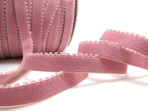 CLEARANCE|8 Yards 1/2 Inch Dark Pink Picot Edge Decorative Pattern Lingerie Elastic|Headband Elastic|Skinny Narrow Stretch Bra Strap[EL62]
