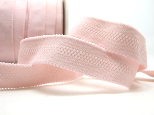CLEARANCE|6 Yards 3/4 Inch Pink Scallop Edge Decorative Pattern Lingerie Elastic|Headband Elastic|Skinny Narrow Stretch Lace|Bra Strap[EL64]