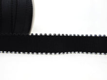 Charger l&#39;image dans la galerie, CLEARANCE|6 Yards 3/4 Inch Black Picot Edge Decorative Pattern Lingerie Elastic|Headband Elastic|Skinny Narrow Stretch Lace|Bra Strap[EL67]