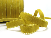 Load image into Gallery viewer, CLEARANCE|8 Yards 3/8 Inch Yellow Picot Edge Decorative Pattern Lingerie Elastic|Headband Elastic|Skinny Narrow Stretch Lace|Bra Strap[EL35]