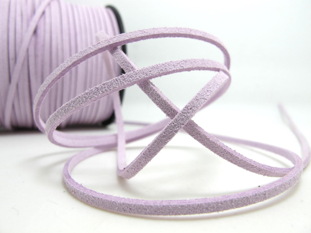 5 Yards 2.5mm Faux Suede Leather Cord|Light Purple|Faux Leather String Jewelry Findings|Microfiber Craft Supplies