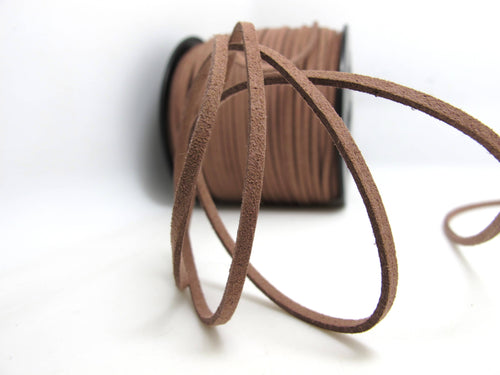 5 Yards 2.5mm Faux Suede Leather Cord|Bright Brown|Faux Leather String Jewelry Findings|Microfiber Craft Supplies