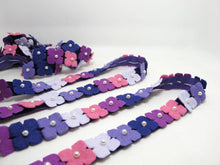 画像をギャラリービューアに読み込む, 7/8 Inch Purple Felt Flower with Pearl Embroidered on Velvet Ribbon|Sewing|Quilting|Craft Supplies|Hair Accessories|Necklace DIY|Costumes