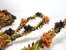 画像をギャラリービューアに読み込む, 3/4 Inch Brown Braided Felt Trim with Felt Flower|Headband Trim|Sewing|Quilting|Craft Supplies|Hair Accessories|Necklace DIY