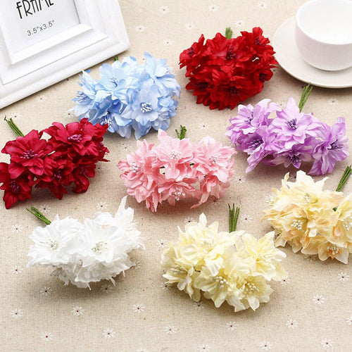 3 3/8 Inches Artificial Flowers|Rose Decor|Floral Hair Accessories|Wedding Bridal Decoration|Fake Flowers|Silk Roses|Bouquet|Ombre Colorful