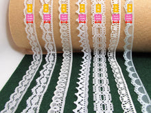 Load image into Gallery viewer, 5 Yards Floral Lace Trim|Floral Embroidered Trim|Bridal Supplies|Handmade Supplies|Sewing Trim|Scrapbooking Decor|Hair Embellishment