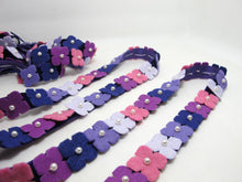 画像をギャラリービューアに読み込む, 7/8 Inch Purple Felt Flower with Pearl Embroidered on Velvet Ribbon|Sewing|Quilting|Craft Supplies|Hair Accessories|Necklace DIY|Costumes