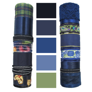 Navy and Blue Ribbon Set|Grosgrain Ribbon|Satin Ribbon|Organza Ribbon|Hair Bow Supplies|Scrapbook|Craft supplies|Party Decor|Giftwrap