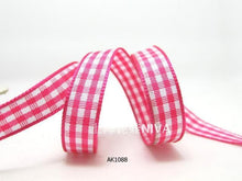 Charger l&#39;image dans la galerie, 3 yards 10mm Gingham Checkered Ribbon|Craft Supplies|Gift Packaging Ribbon|Bow Accessory Making