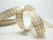 Charger l&#39;image dans la galerie, 3 yards 10mm Gingham Checkered Ribbon|Craft Supplies|Gift Packaging Ribbon|Bow Accessory Making