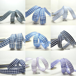 3 yards 10mm Gingham Checkered Ribbon|Craft Supplies|Gift Packaging Ribbon|Bow Accessory Making