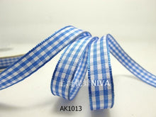 画像をギャラリービューアに読み込む, 3 yards 10mm Gingham Checkered Ribbon|Craft Supplies|Gift Packaging Ribbon|Bow Accessory Making