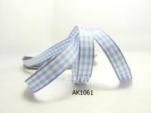 画像をギャラリービューアに読み込む, 3 yards 10mm Gingham Checkered Ribbon|Craft Supplies|Gift Packaging Ribbon|Bow Accessory Making