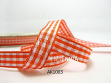 Charger l&#39;image dans la galerie, 3 yards 10mm Gingham Checkered Ribbon|Craft Supplies|Gift Packaging Ribbon|Bow Accessory Making