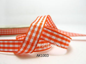 3 yards 10mm Gingham Checkered Ribbon|Craft Supplies|Gift Packaging Ribbon|Bow Accessory Making