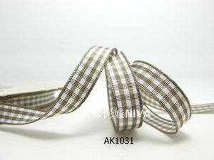 3 yards 10mm Gingham Checkered Ribbon|Craft Supplies|Gift Packaging Ribbon|Bow Accessory Making