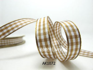 3 yards 10mm Gingham Checkered Ribbon|Craft Supplies|Gift Packaging Ribbon|Bow Accessory Making