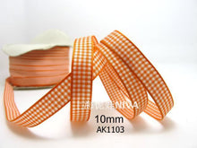 画像をギャラリービューアに読み込む, 3 yards 10mm Gingham Checkered Ribbon|Craft Supplies|Gift Packaging Ribbon|Bow Accessory Making