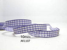 画像をギャラリービューアに読み込む, 3 yards 10mm Gingham Checkered Ribbon|Craft Supplies|Gift Packaging Ribbon|Bow Accessory Making