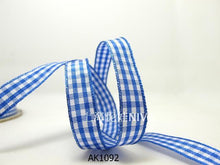 画像をギャラリービューアに読み込む, 3 yards 10mm Gingham Checkered Ribbon|Craft Supplies|Gift Packaging Ribbon|Bow Accessory Making