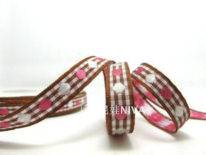 3 yards 10mm Gingham Checkered Ribbon|Craft Supplies|Gift Packaging Ribbon|Bow Accessory Making