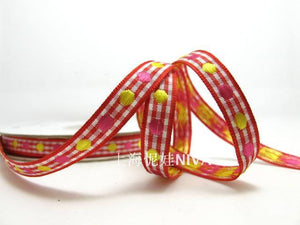 3 yards 10mm Gingham Checkered Ribbon|Craft Supplies|Gift Packaging Ribbon|Bow Accessory Making