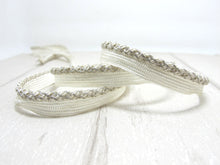Load image into Gallery viewer, 5 Yards 3/8 Inch Shiny Metallic Braided Lip Cord Trim|Piping Trim|Pillow Trim|Cord Edge Trim|Upholstery Edging Trim