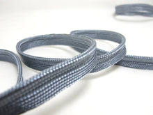 Load image into Gallery viewer, 5 Yards 1/2 Inch Silver Gray Braided Lip Cord Trim|Piping Trim|Pillow Trim|Cord Edge Trim|Upholstery Edging Trim