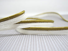 Load image into Gallery viewer, 5 Yards 3/8 Inch Metallic Old Gold Braided Lip Cord Trim|Piping Trim|Pillow Trim|Cord Edge Trim|Upholstery Edging Trim