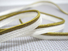 Charger l&#39;image dans la galerie, 5 Yards 3/8 Inch Metallic Old Gold Braided Lip Cord Trim|Piping Trim|Pillow Trim|Cord Edge Trim|Upholstery Edging Trim
