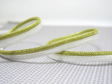 Load image into Gallery viewer, 5 Yards 3/8 Inch Metallic Gold Braided Lip Cord Trim|Piping Trim|Pillow Trim|Cord Edge Trim|Upholstery Edging Trim